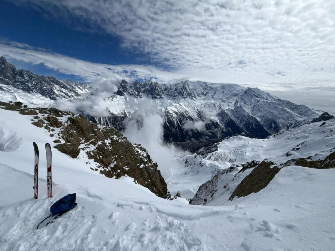 Ski de pente raide aux Aiguilles Rouges - guide Chamonix