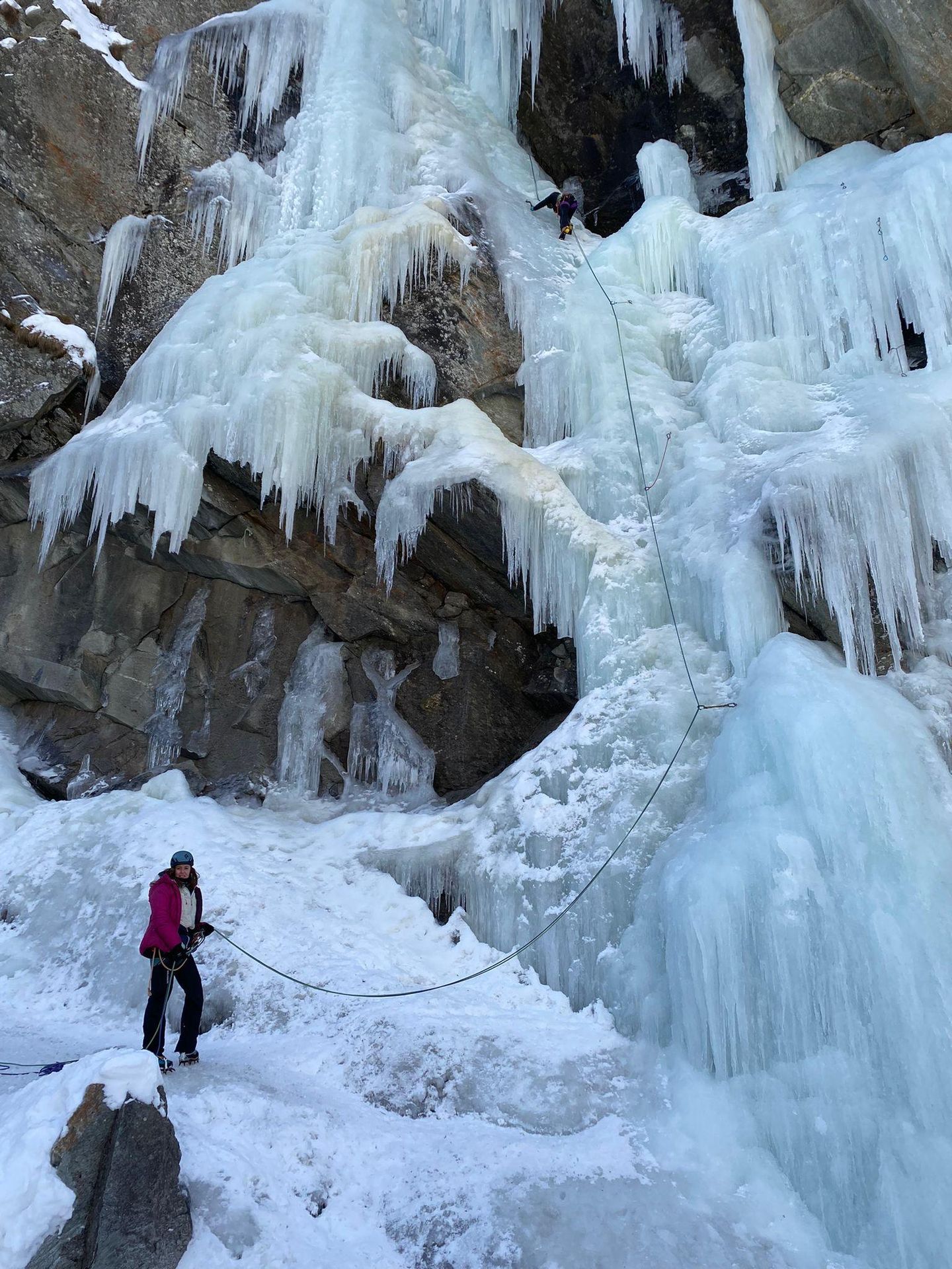 Voie de glace verticale Valsavaranche Italie