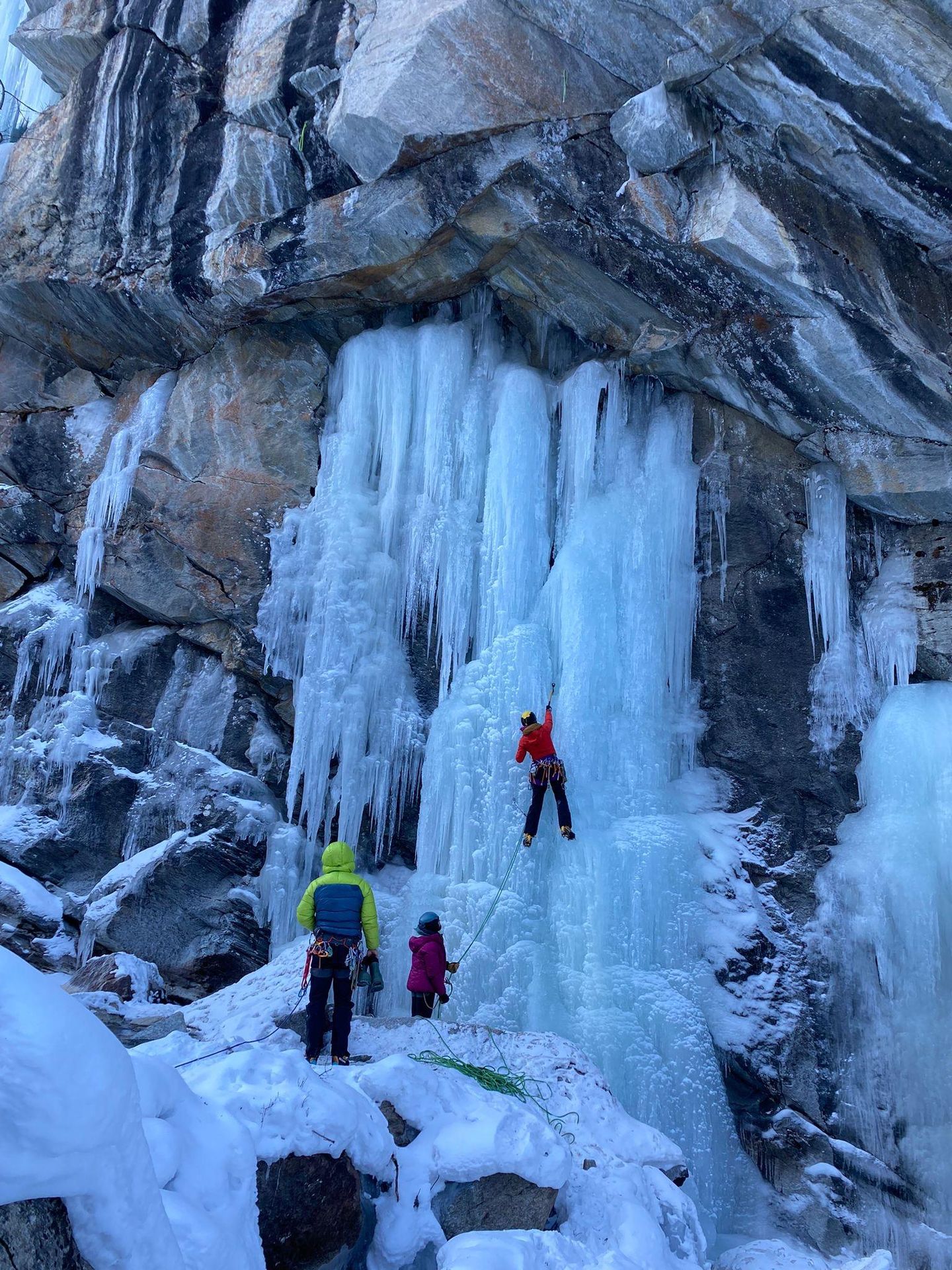 Stage cascade de glace avec guide certifié UIAGM